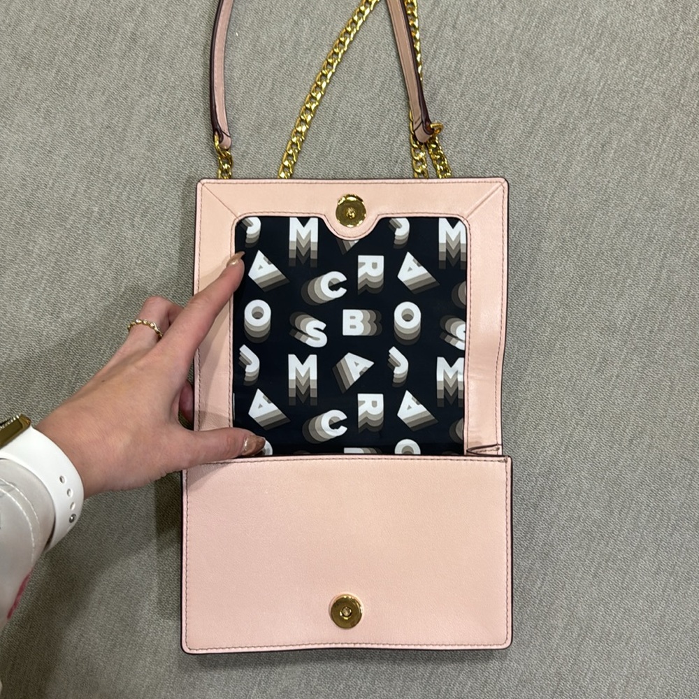 NEW Marc Jacobs Pink Mini Double Take Leather Crossbody Bag - Picture 9 of 14